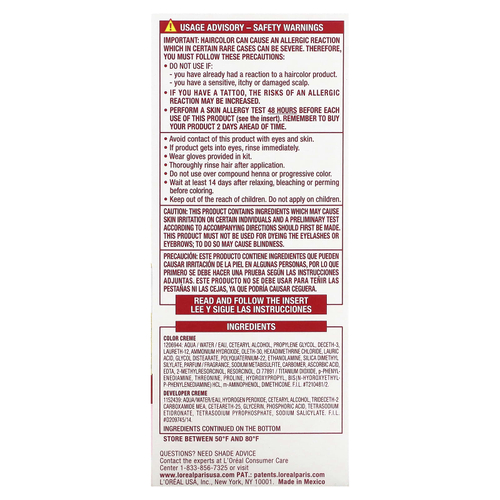 L'Oréal, Excellence Creme, Triple Care Color, 7 оттенков темно-русого``, 1 нанесение