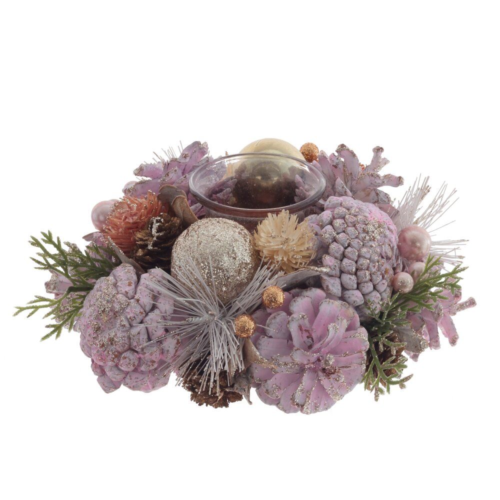 GAEM Подсвечник "Новогодняя композиция", L18 W18 H9 см