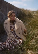 Шифоновое платье с эффектом пряжи