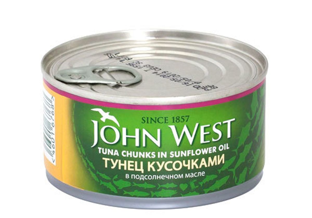 Тунец кусочками в масле John West, 185г