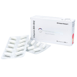 Greenflash Vitamin Витамины В9+В12 в биодоступной форме, 30капсул
