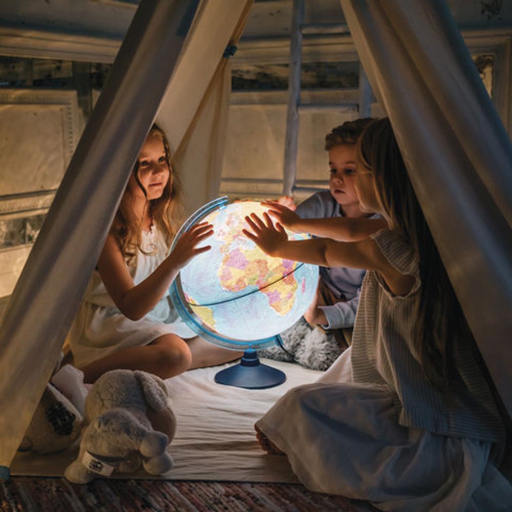 Глобус физический/политический GLOBEN "Классик Евро", диаметр 250 мм, рельефный, с подсветкой, Ке022500195