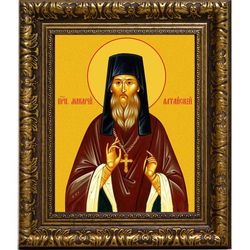 Макарий Алтайский преподобный. Икона на холсте.