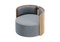 Кресло крутящееся Lagom 800 (серый твид, натуральный дуб)