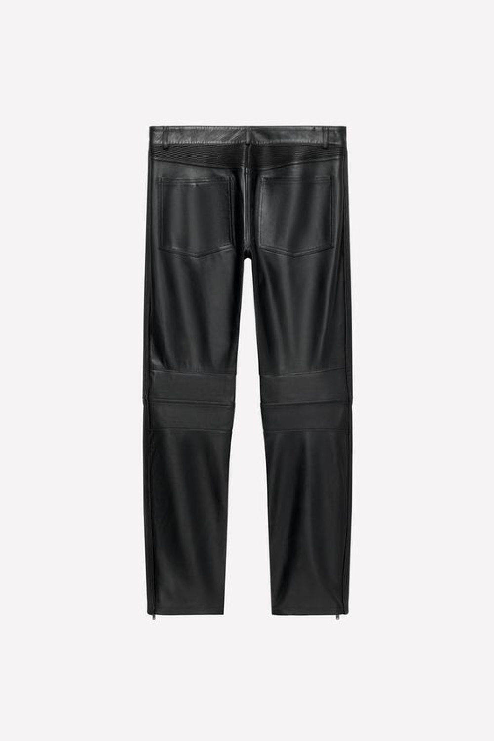 ZARA X LUDOVIC DE SAINT SERNIN КОЖАНЫЕ БАЙКЕРСКИЕ БРЮКИ, ЧЕРНЫЙ