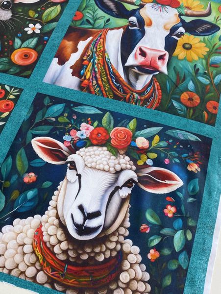 ДЕРЕВЕНСКИЕ ЛЮБИМЦЫ #3, купон, 100% хлопок Handmade Fabrics 9