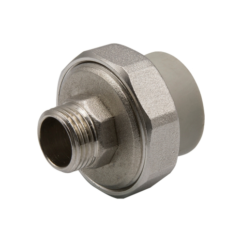 Муфта комб. разъемная, нар 25х1/2'' EVER® plast  СЕРЫЙ (Россия)