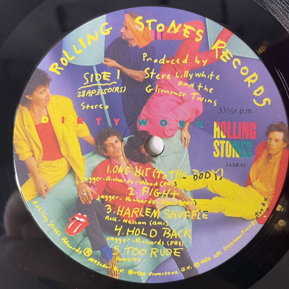 Винтажная виниловая пластинка LP The Rolling Stones Dirty Work (Japan 1986) (No Obi) Harlem Shuffle