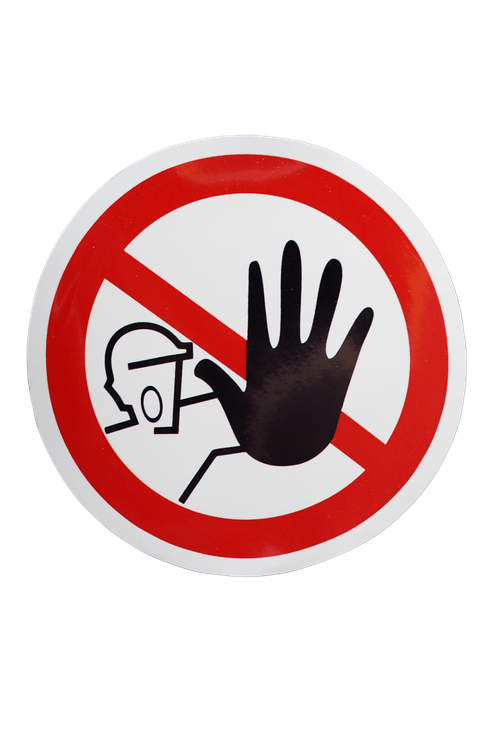 ТАБЛИЧКА КРУГЛЫЙ ПВХ ДОСТУП ПОСТОРОННИМ ЗАПРЕЩЕН 200х200ММ