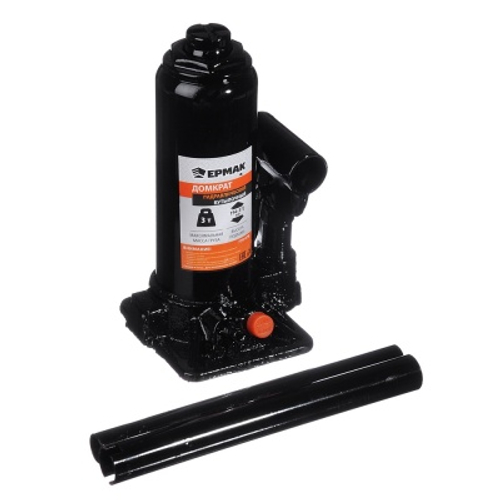 Домкрат гидравлический бутылочный 3т высота подъема 194-372мм ЕРМАК в кейсе