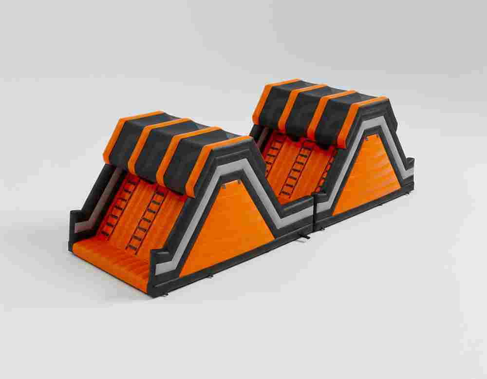 Секция надувной полосы препятствий «Пирамиды», 10×4×4 м