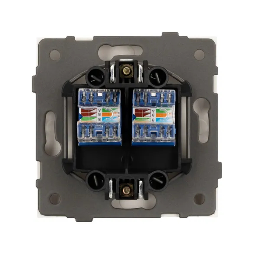 Механизм компьютерной розетки двойной SCT-TENDO-MPC2-SFPL-WH (RJ-45, CAT6) (Arlight, -) 054598