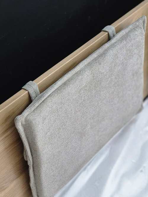 Набор подушек для изголовья кровати 35x52 см, 2 шт, серый шенилл