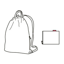 Рюкзак складной mini maxi sacpack glencheck red