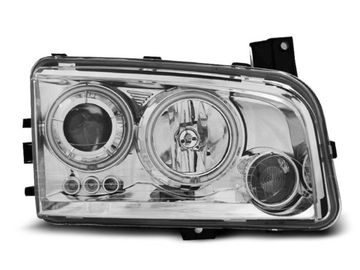 Передние фары angel eyes ccfl chrome для Dodge Charger LX