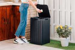 Мусорный бак на 80л TOOMAX, коричневый