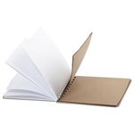 Скетчбук, белая бумага 120 г/м2 + крафт 80 г/м2 142х212 мм, 60 + 20 л., гребень, BRAUBERG ART DEBUT, 112981