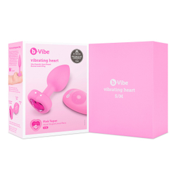 b-Vibe VIBRATING HEART SHAPE JEWEL PLUG S/M - Анальная пробка с ДУ