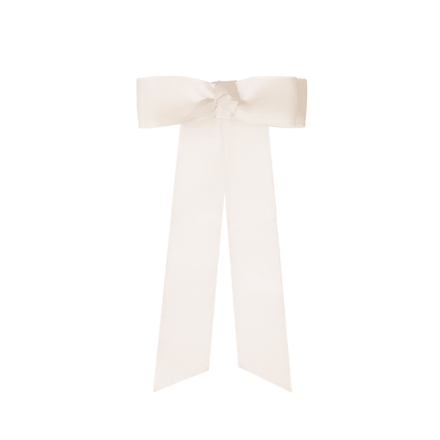 Облегченный бант "Мэри" S из белого шелка