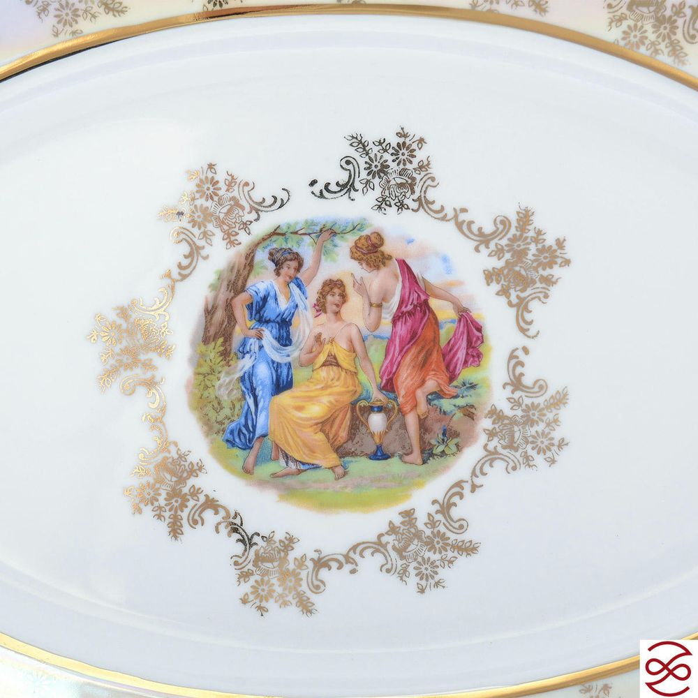 Блюдо овальное Repast Мадонна перламутр Мария-тереза 38 см