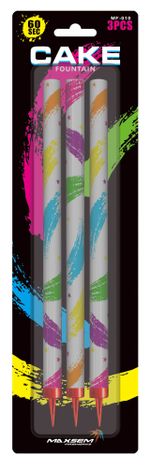 Фонтан "Тортовые свечи" к-т 3 шт, холодный огонь  1/10/120