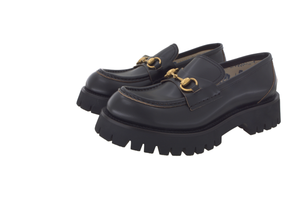 Gucci Wmns Lug Sole Loafer "Black" Women"s