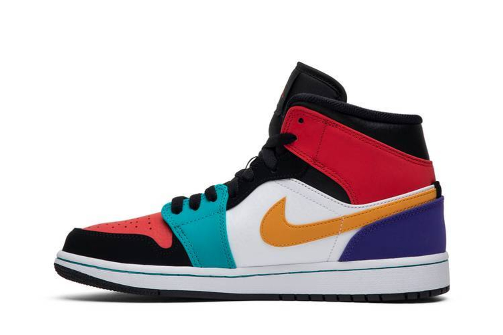 Кроссовки Jordan Air Jordan 1 Mid Whiteredmulti