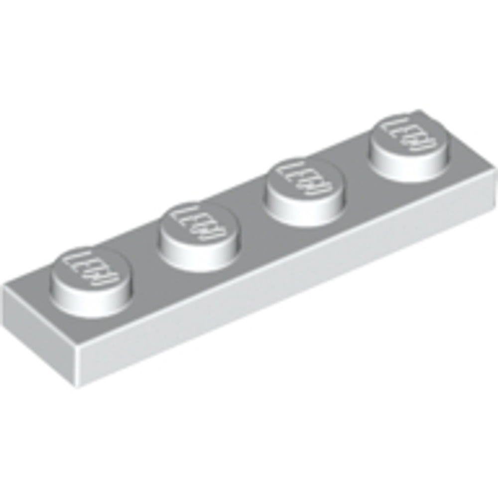 Lego Плитка 1x4 (белый) 3710 / 371001