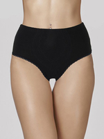 Трусы-слип с завышенной линией талии из хлопковой ткани (Размер: L) (Цвет: бежевый)