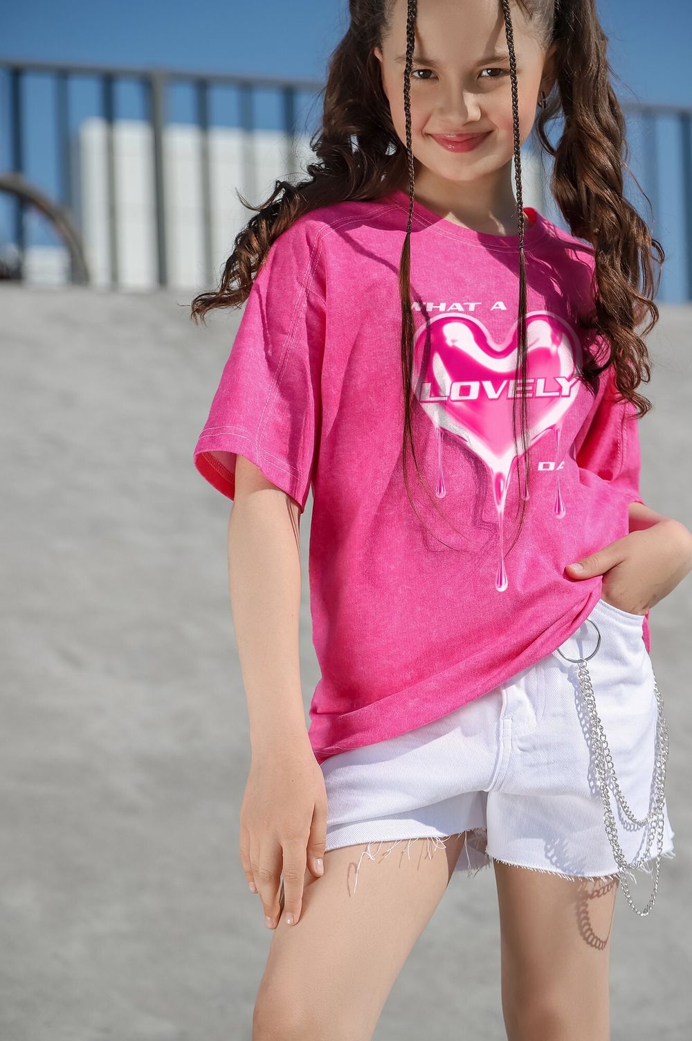 Фуфайка (футболка) для дев. Ривьера-1 Виотекс РОЗОВЫЙ