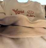 Костюм для малышей с утеплением темный беж, хлопок