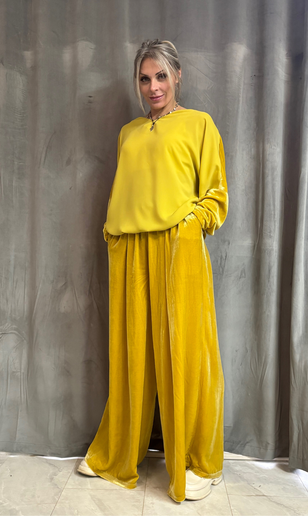 Палаццо /бархат /50% шелк /50% хб