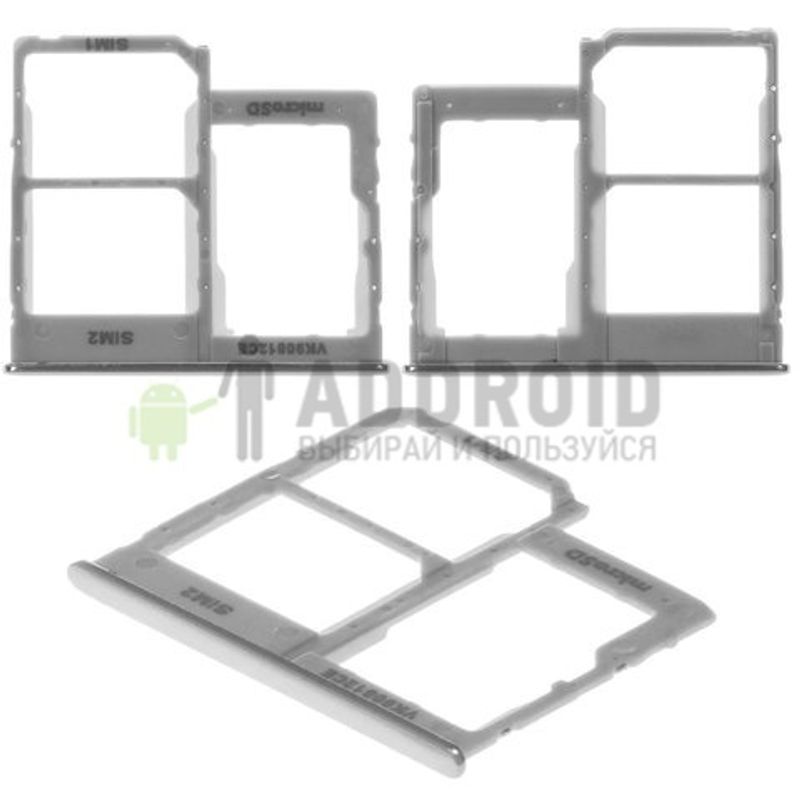 Sim лоток для Samsung Galaxy A40 SM-A405FN серебро