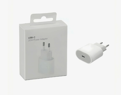 Сетевой адаптер питания USB-C PD 25W без лого (белый)