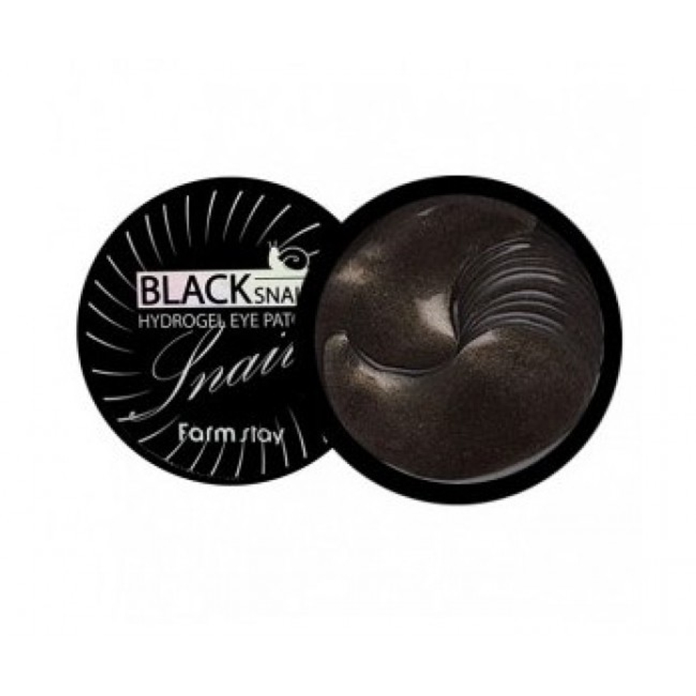 Гидрогелевые патчи с экстрактом черной улитки FARMSTAY Black Snail Hydrogel Eye Patch 60 шт