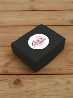 Наклейка стикер матовая круглая 30 мм 2800 шт "100% Натурально"