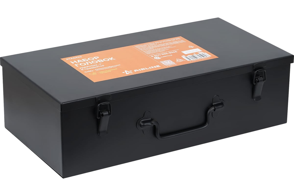 Набор головок ударных шестигранных 1" 90 мм 8 шт (50-100 мм) в кейсе AIRLINE ATAS423