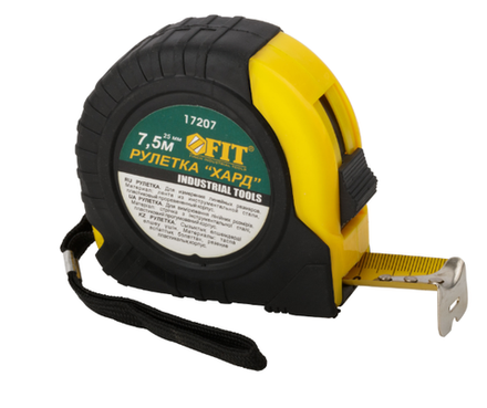 Рулетка Fit "ХАРД" 7,5мх25мм (10/60)