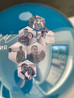 Стеклянный шар с фото  №1267