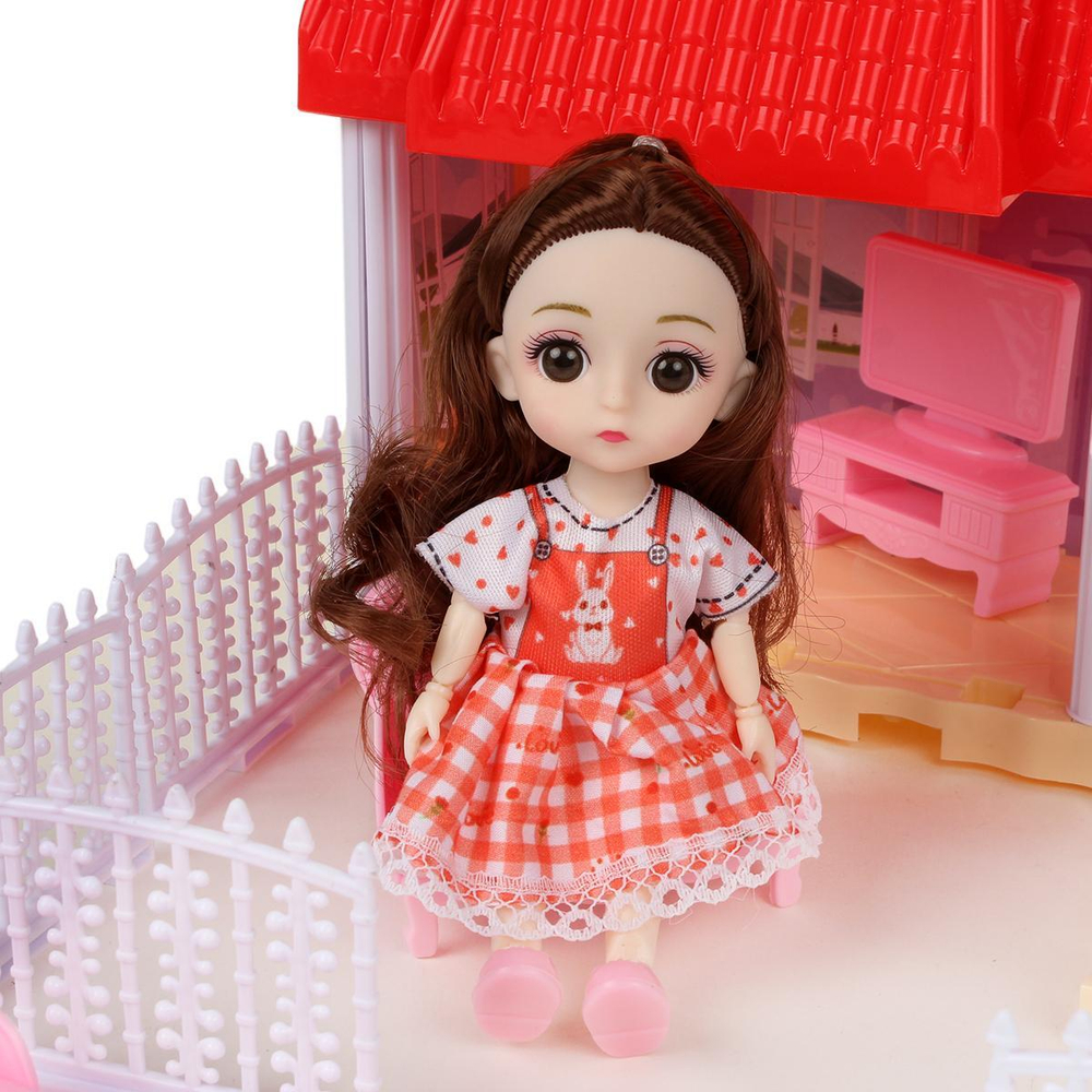 Дом для куклы с фигуркой и аксессуарами, коробка 666-9Q-1