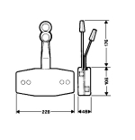 Контроллер газ/реверс B49 Mars Controls, 2 рычага, черный