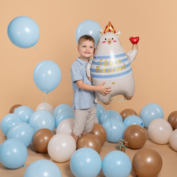 Шар (31''/79 см) Фигура, Мишка с сердечком, 1 шт. в уп. Ж13