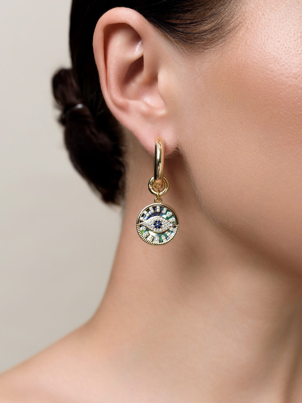 Серьги "Eye" Gold