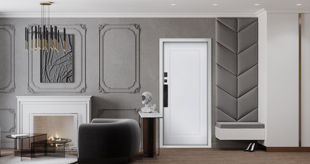 Стальная дверь "Макс 3D" (биометрический замок Y23). Заказная модель.