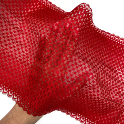 Кружево эластичное красное 22 см