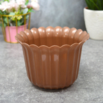 Горшок цветочный "Виола" 1л d156мм h110мм, коричневый-перламутр