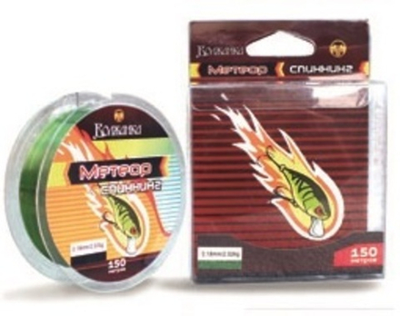 Леска моно Метеор Спиннинг 150м/0.26мм 4.90кг цв. зеленый