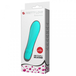 Мини вибратор "Solomon" 12,3 x 2,9 см. бирюзовый