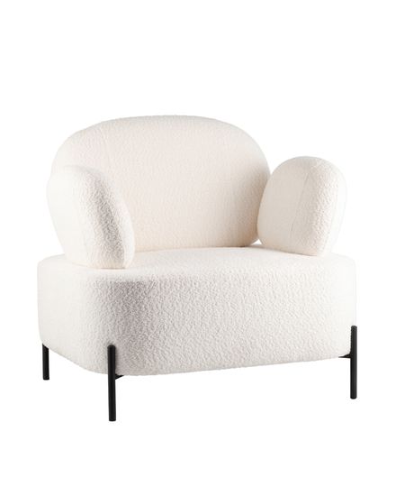 Кресло Кэнди ткань букле белый