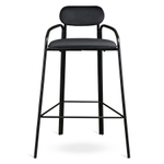 Стул барный Ror, round, велюр, черный/черный